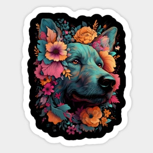 colorful dog Sticker